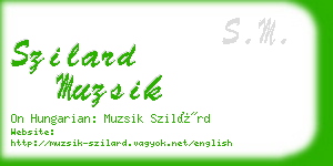 szilard muzsik business card